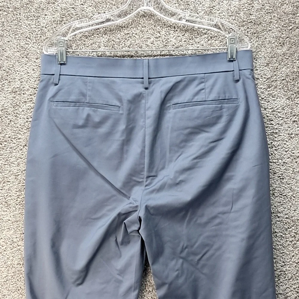 Banana Republic Mens Slim Fit Chinos Blue Gray Cotton Blend Stretch Pants 34x32